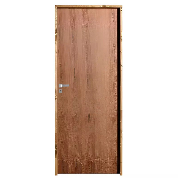 Porta De Madeira Semi-oca Padrão Imbuia Lisa Bat.11 Cm Eco Fe