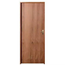 Porta De Madeira Semi-oca Padrão Imbuia Lisa Bat.11 Cm Misto