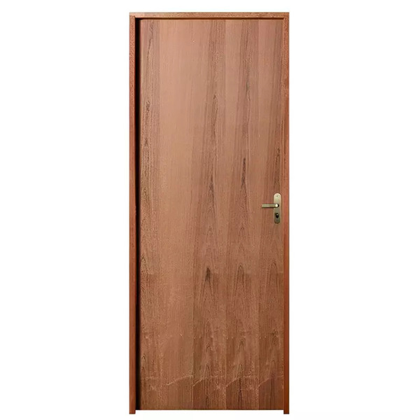 Porta De Madeira Semi-oca Padrão Imbuia Lisa Bat.11 Cm Misto