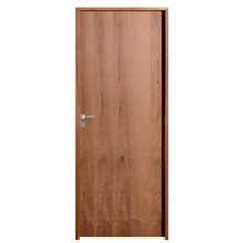 Porta De Madeira Semi-oca Padrão Imbuia Lisa Bat.14 Cm Eco Fe