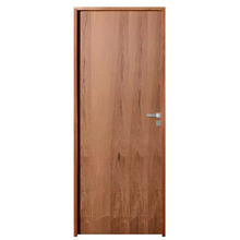 Porta De Madeira Semi-oca Padrão Imbuia Lisa Bat.14 Cm Eco Fe