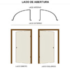 Porta De Madeira Semi-oca Padrão Imbuia Lisa Bat.14 Cm Eco Fe