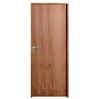 Porta De Madeira Semi-oca Padrão Imbuia Lisa Bat.14 Cm Eco Fe