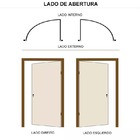 Porta De Madeira Semi-oca Primer Lisa Batentes De 11 Cm Eco F