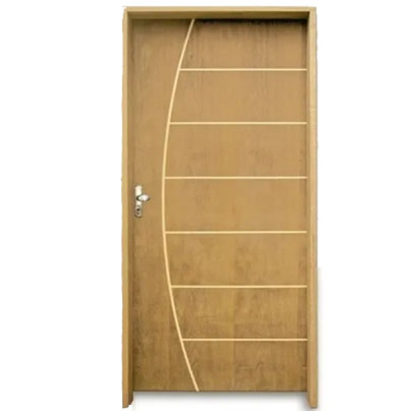 Porta De Madeira Semi-sólida Frisada Completa 2.15x0.86 Lado