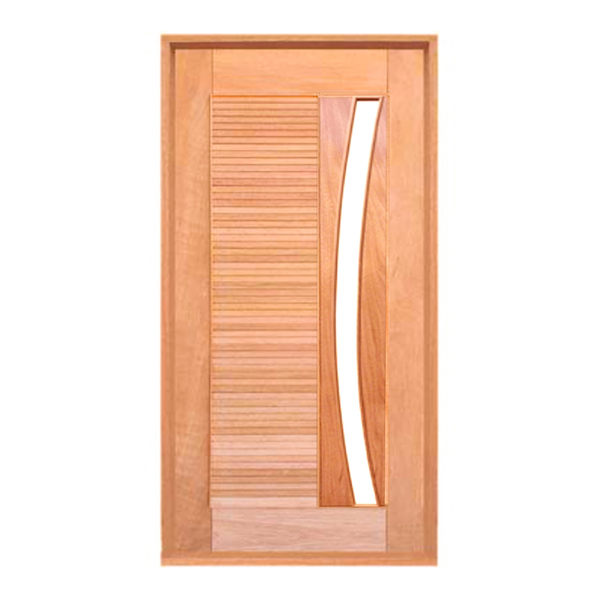 Porta De Madeira Tóquio Arco P/vidro Maciça Cedro Arana Casma