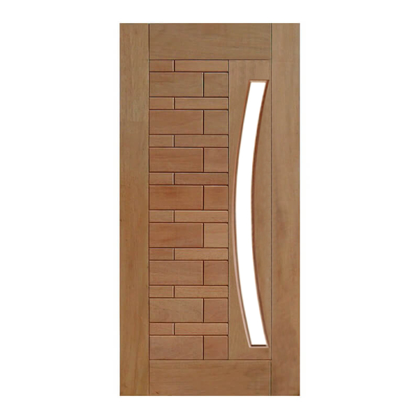 Porta De Madeira Valencia Arco P/vidro Maciça Cedro Arana Cas