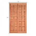 Porta De Madeira Veneziana 216cmx140cmx14cm Pe521 Esel Natural