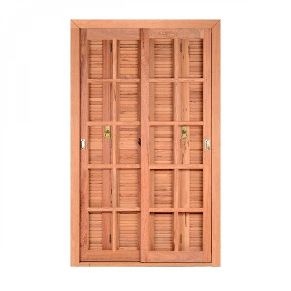 Porta De Madeira Veneziana 216cmx140cmx14cm Pe521 Esel Natural