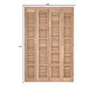 Porta De Madeira Veneziana 216cmx200cmx14cm Pe541 Esel Natural