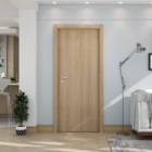 Porta de MDF De Giro Direito e Esquerdo 210x90cm Sarrafeada Com Batente 7,5 a 15cm com Guarnição Lisa Concrem Wood