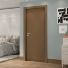 Porta de MDF De Giro Direito e Esquerdo 210x80cm Sarrafeada Com Batente 7,5 a 15cm com Guarnição Lisa Concrem Wood