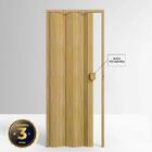 Porta de PVC Sanfonada 210x72cm Permatti Cerejeira Madeira
