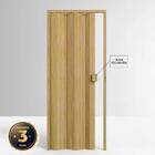 Porta de PVC Sanfonada 210x85cm Permatti Cerejeira Madeira