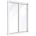 Porta De Sacada De Correr De Alumínio Branco 2 Folhas Móveis