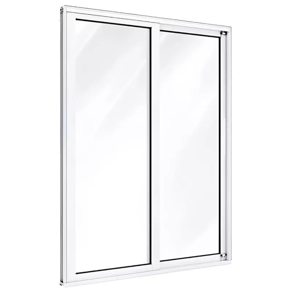 Porta De Sacada De Correr De Alumínio Branco 2 Folhas Móveis