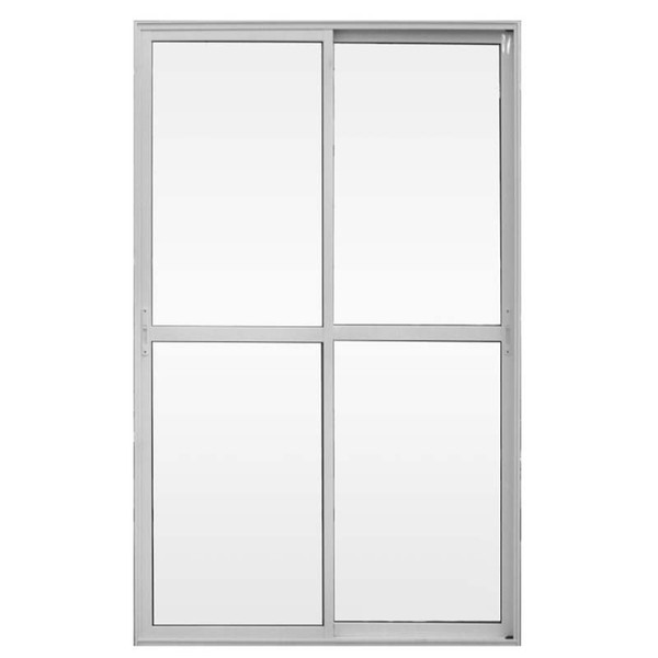 Porta De Sacada De Correr De Alumínio Branco 2 Folhas Móveis