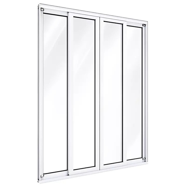 Porta De Sacada De Correr De Alumínio Branco 4 Folhas Cmc Cla