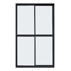 Porta De Sacada De Correr De Alumínio Preto 2 Folhas Móveis A