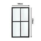 Porta De Sacada De Correr De Alumínio Preto 2 Folhas Móveis A