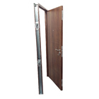 Porta de Segurança de Giro Metal Pintura Eletrostática Carvalho Velho Lado Esquerdo 2,10x0,82m THT