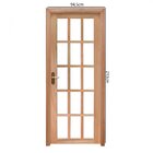 Porta De Vidros De Quadriculados Com Marco Fechadura E Guarni