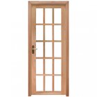 Porta De Vidros De Quadriculados Com Marco Fechadura E Guarni