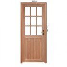 Porta De Vidros De Quadriculados Com Marco Fechadura E Guarni