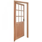 Porta De Vidros De Quadriculados Com Marco Fechadura E Guarni