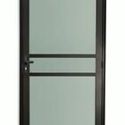 Porta De alumínio 2 Travessas Preto Linha Maxx e - 210x70