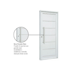 Porta Decorada de Giro Aço Pintado Branco 2,17x0,88m Lado Direito Linha Prátika Sasazaki