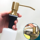 Porta Detergente Dourado 500ml De Embutir Pia Cozinha Bancada