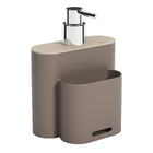 Porta Detergente e Esponja Flat 500ml Cinza Coza