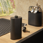 Porta Detergente Preto Aço Inox 21,4x8,8x8cm Casual Delinia