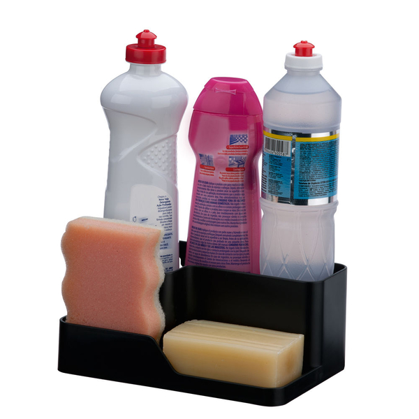 Porta Detergente Preto Organizador De Pia E Cozinha Future