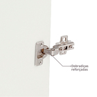 Porta Dobradiça Branco com Puxador Champagne 227,8x39,6cm Prime Luciane