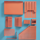 Porta Documentos de Mesa Metal Laranja Oikos