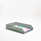 Porta Documentos Empilhável Metal Verde Oikos