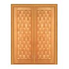 Porta Dupla De Abrir Couros - Madeira Maciça - Angelim Medida