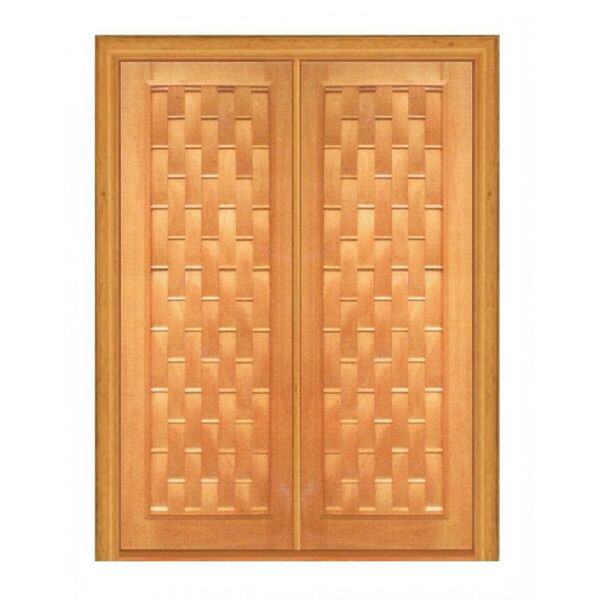 Porta Dupla De Abrir Couros - Madeira Maciça - Angelim Medida