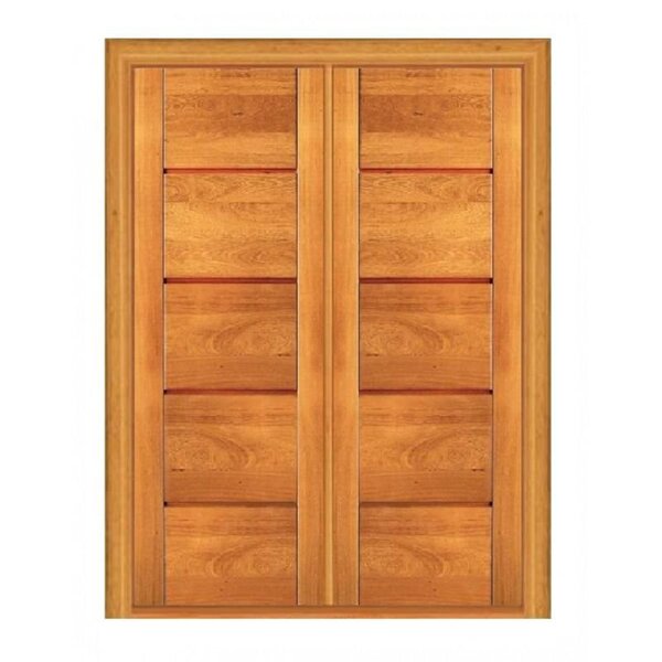 Porta Dupla De Abrir Mil - Madeira Maciça - Angelim Medida Fi
