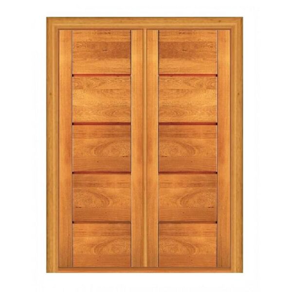 Porta Dupla De Abrir Mil - Madeira Maciça - Angelim Medida Fi