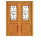 Porta Dupla De Abrir Pampulha - Ferro E Madeira - Angelim Med