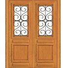 Porta Dupla De Abrir Pampulha Ii - Ferro E Madeira - Angelim