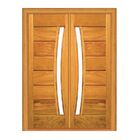 Porta Dupla De Abrir Pavuna Com Visor - Madeira Maciça - Ange