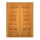 Porta Dupla De Abrir Pavuna - Madeira Maciça - Angelim Medida