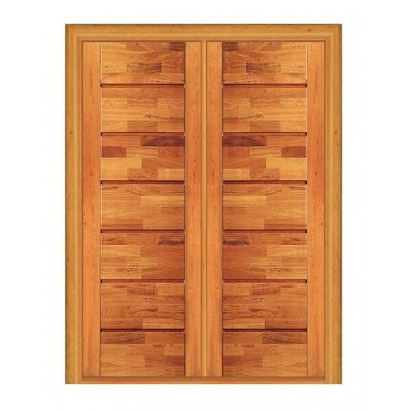 Porta Dupla De Abrir Pontal - Madeira Maciça - Angelim Medida