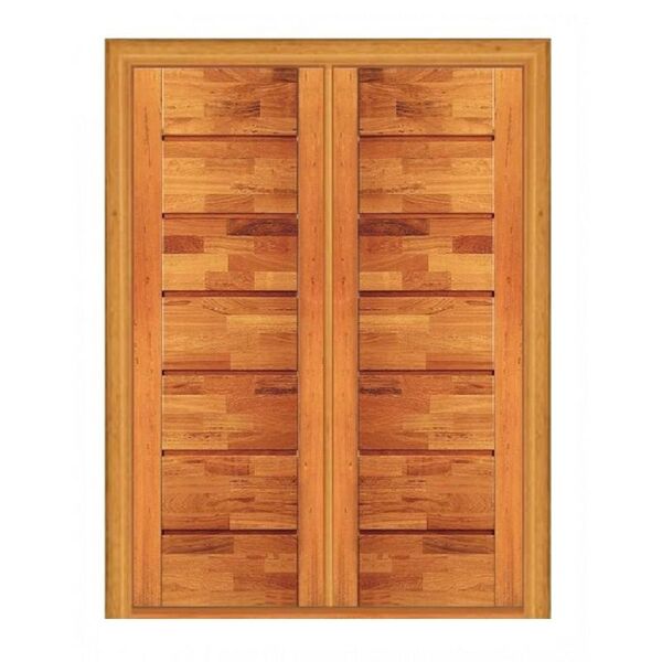 Porta Dupla De Abrir Pontal - Madeira Maciça - Angelim Medida