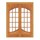 Porta Dupla De Abrir Putiri Vidrinho - Madeira Maciça - Angel