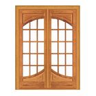 Porta Dupla De Abrir Putiri Vidrinho - Madeira Maciça - Angel